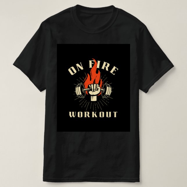 T-shirt Au cours de l'entraînement au feu (Design devant)