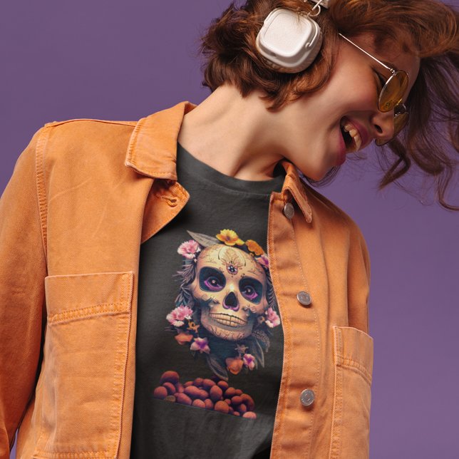 T-shirt au crâne féminin. Golden Bury Es Deep Shir (Créateur téléchargé)