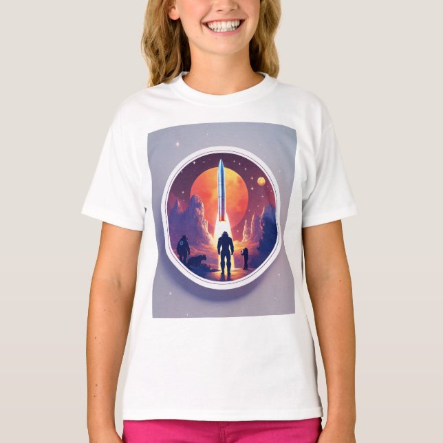 T-shirt Au-delà de l'horizon" "Voyage de la découverte" (Devant)