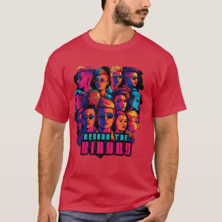 T-shirt Au-delà de l'impression artistique binaire puissan