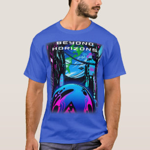 T-shirt Au-delà d'Horizons Cyberpunk Outrun Scifi Futurist