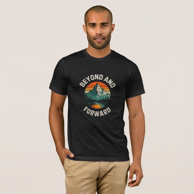 T-SHIRT AU-DELÀ ET VERS L'AVANT (Devant entier)