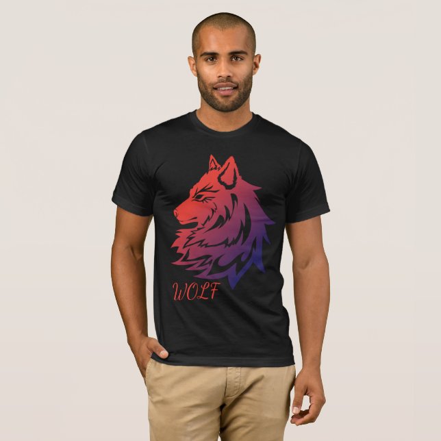 T-shirt au design loup (Devant entier)