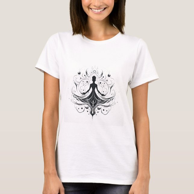 T-shirt au design spirituel abstrait (Devant)