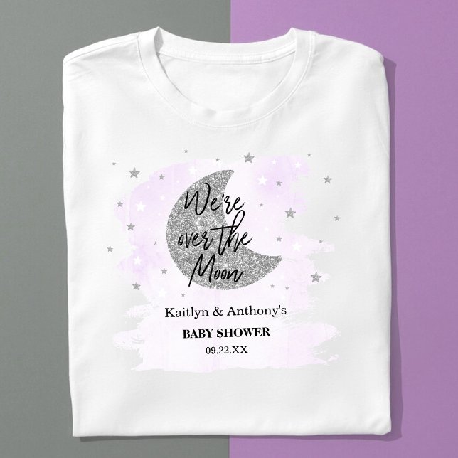 T-shirt Au-Dessus De La Lune | Baby shower neutre (Créateur téléchargé)