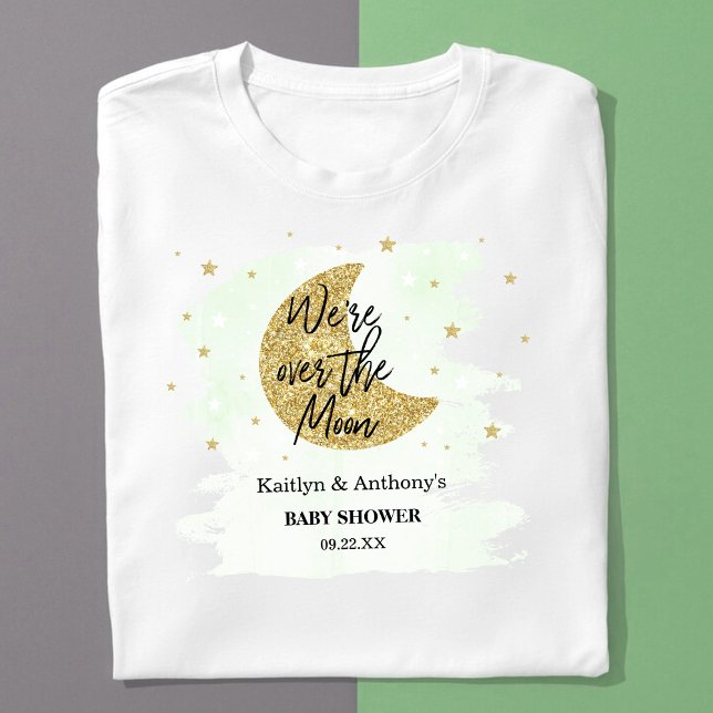 T-shirt Au-Dessus De La Lune | Baby shower neutre (Créateur téléchargé)