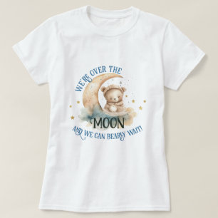 T-shirt Au-Dessus De La Lune Teddy Bear Bébé Garçon Douche