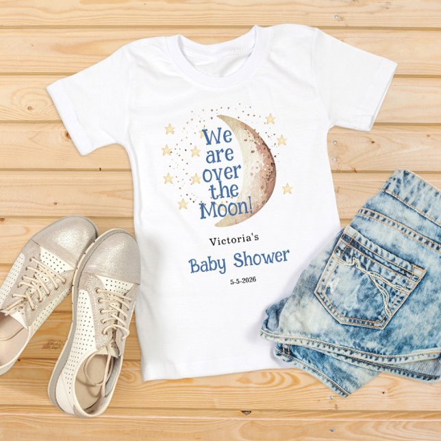 T-shirt Au-dessus du Baby shower de la Lune (Créateur téléchargé)