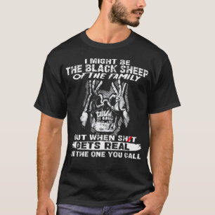 T-shirt (Au dos) Crâne Je pourrais être le mouton noir de 