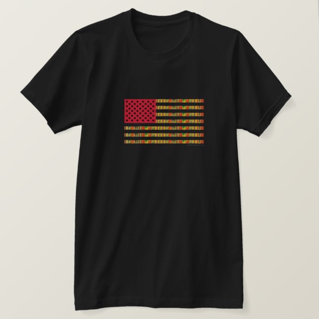 T-shirt au drapeau afro-américain (Design devant)