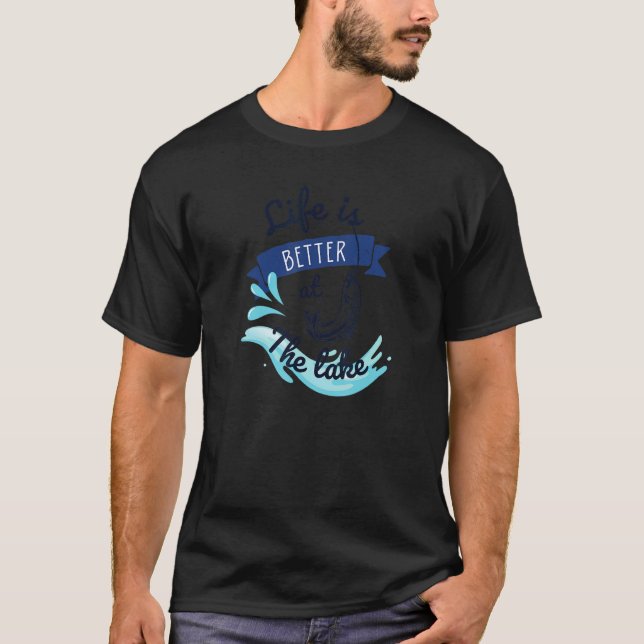 T-shirt au lac Fish & Fishing  Pêcheur (Devant)