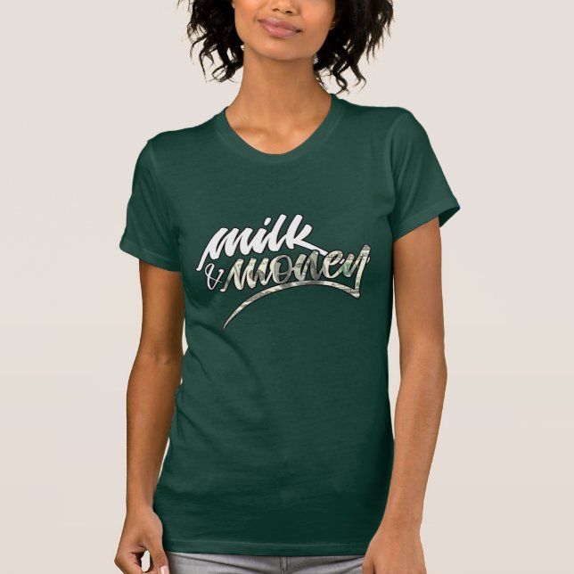 T-shirt au lait et à l'argent (Devant)