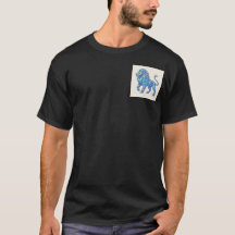 T-shirt au lion géométrique holographique