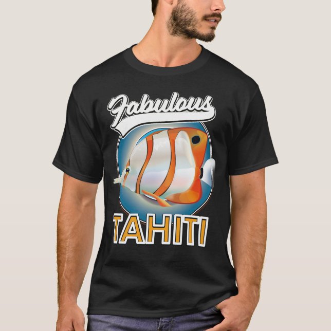 T-shirt au logo rétro fabuleux de Tahiti (Devant)