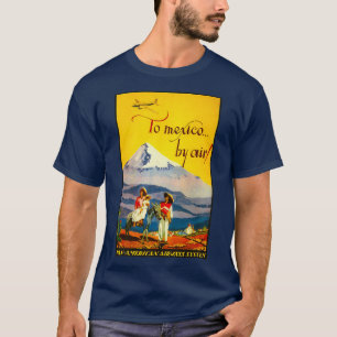 T-shirt Au Mexique par affiche de voyage aérienne vintage