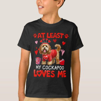T-shirt Au moins mon Apoo m'aimant Saint-Valentin Propriét