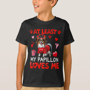 T-shirt Au moins mon Papillon m'aimant la Saint-Valentin S