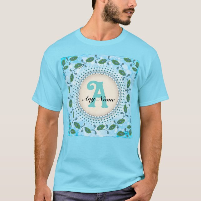 T-shirt au monogramme de paon (Devant)