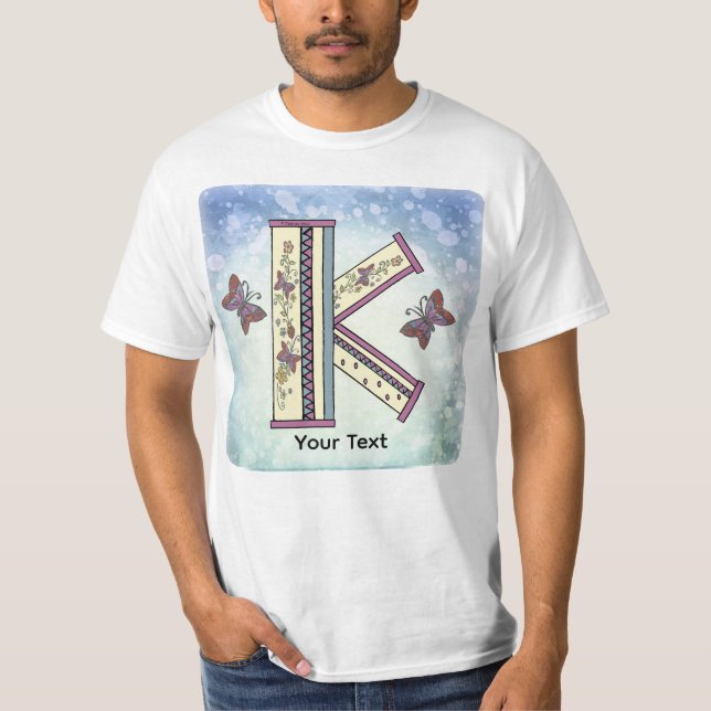 T-shirt au monogramme K floral (Devant)