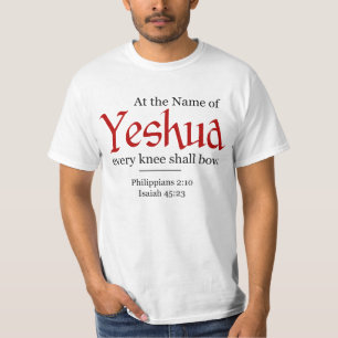 T-shirt Au nom de Yeshua, chaque genou s'incline -