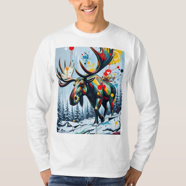 T-shirt au orignal  (Devant)