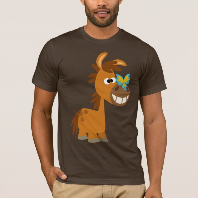 T-Shirt au Papillon Cartoon mignon (Devant)