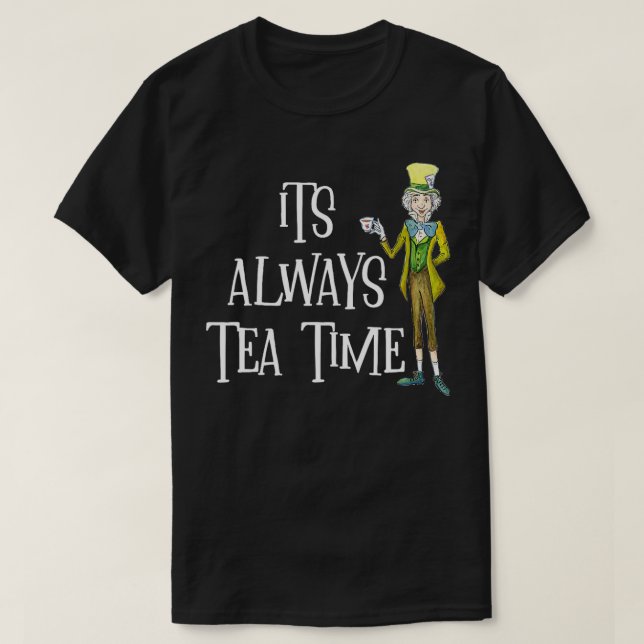 T-shirt Au Pays Des Merveilles, Le Tea Time 1 (Design devant)