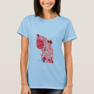 T-Shirt au pignon féminin Floral Bliss
