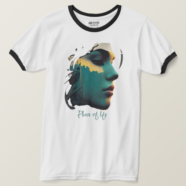 T-Shirt au pignon pour hommes Cityscape Art | Styl (Design devant)