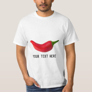 T-shirt au piment rouge chaud personnalisé