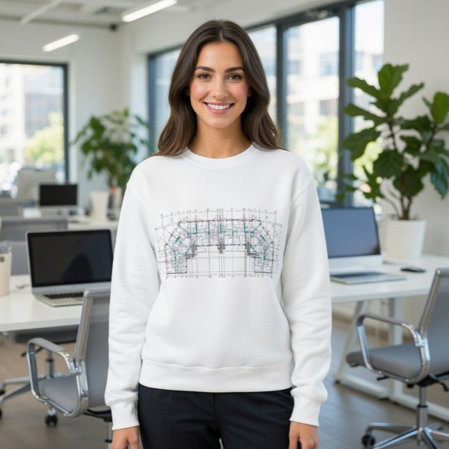 T-shirt au plan architectural moderne (Créateur téléchargé)