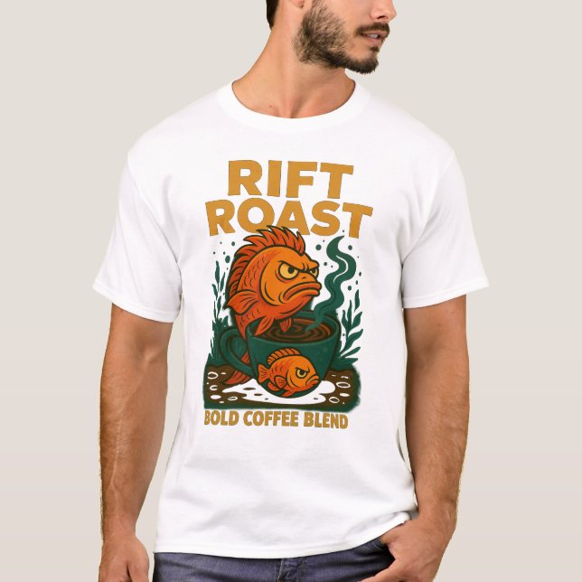 T-shirt au poisson rôti Rift - Bold & Funny Caff (Devant)