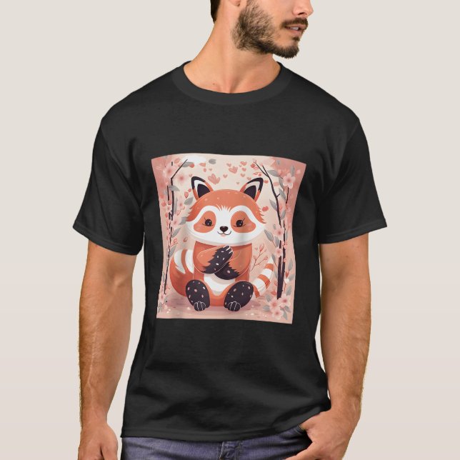 T-shirt Au Printemps Avec Notre Panda Rouge De Baseball (Devant)