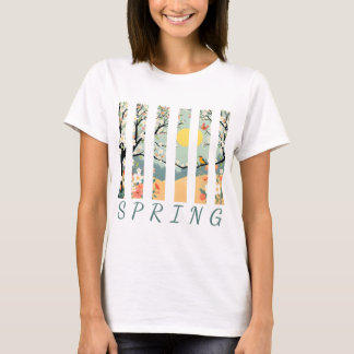 T-shirt Au printemps, le soleil brille, les arbres fleuris