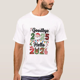 T-shirt Au revoir 2025 Bonjour 2026 Résolution de Nouvel A