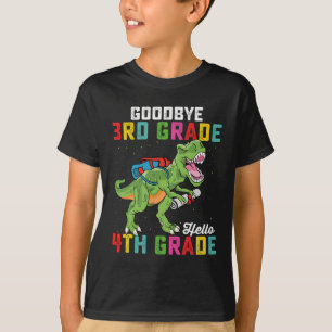 T-shirt Au revoir 3e année Bonjour 4e année T Rex Dinosaur
