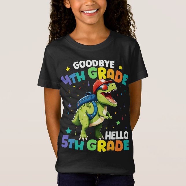 T-Shirt Au revoir 4e grade T Rex Monster Truck Dinosaur (Devant)