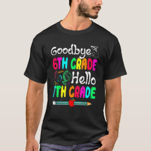 T-shirt Au revoir 6ème Bonjour Septième année École Mignon