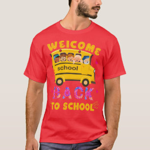 T-shirt Au revoir à la piscine bonjour école bus conducteu
