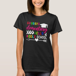T-shirt Au revoir école primaire Bonjour collège mignonne