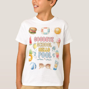 T-shirt Au revoir l'école, bonjour l'été, fin de l'école