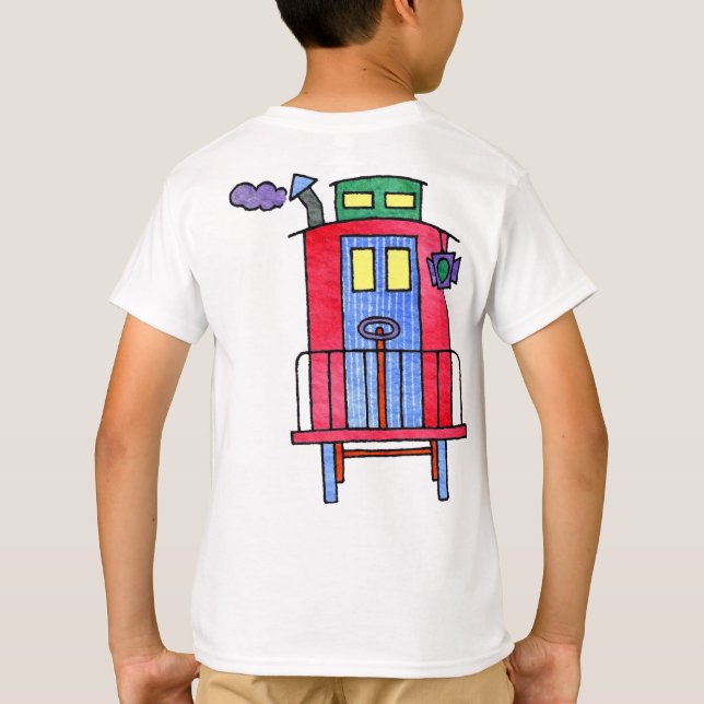 T-shirt Au revoir rouge de vague de cambuse (Dos)