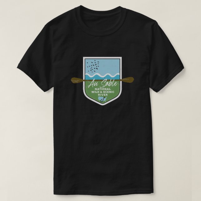 T-shirt Au Sable National Wild and Pittoresque River Michi (Design devant)