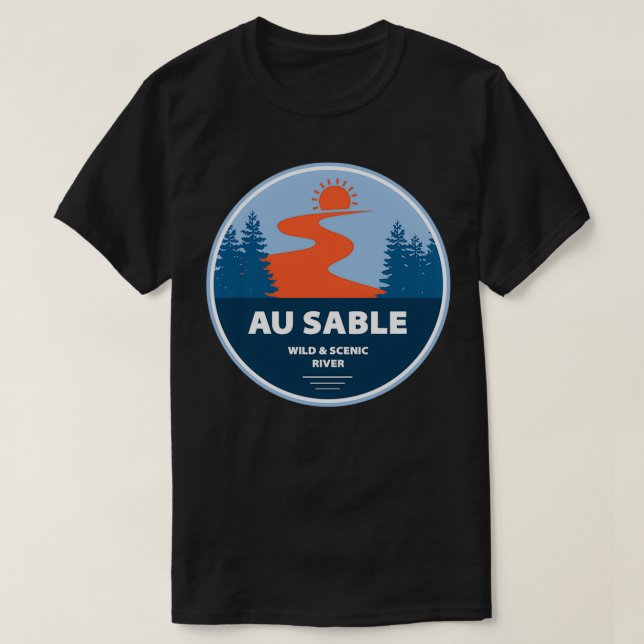 T-shirt Au Sable Wild Et Rivière Pittoresque (Design devant)