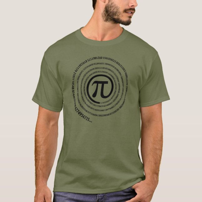 T-shirt Au signe de pi, version en spirale (Devant)