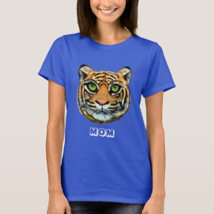 T-shirt au visage de jeune tigre sauvage et callig