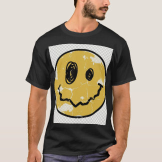 T-Shirt au visage smiley en détresse et dysfonctio