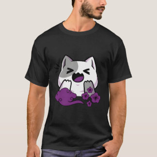 T-shirt Aual Subtle Ace Pride Anime Et Chat Japonais Lgbtq
