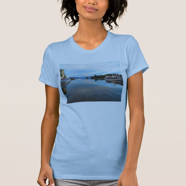 T-SHIRT AUBE BLEUE FRAÎCHE - LAC WINDEMERE - LE R-U (Devant)