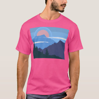 T-shirt Aube Paysagère Dans Les Montagnes Active